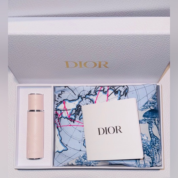 Dior Pink Travel Spray w/ms dior & ‘Around the World’ Travel Pouch Set - Picture 1 of 6